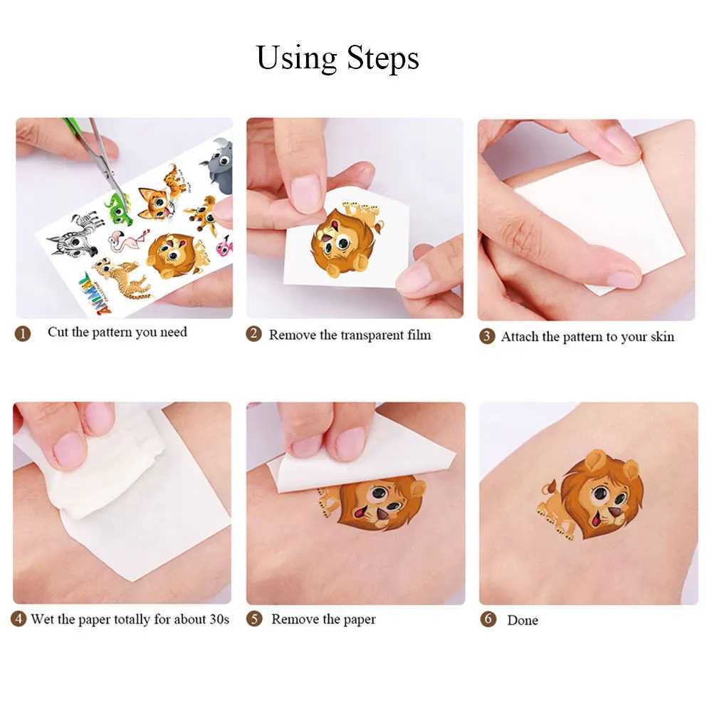 Hand drawn colorful flower tattoo stickers waterproof snake flower temporary tattoos female fake tattoos W241109
