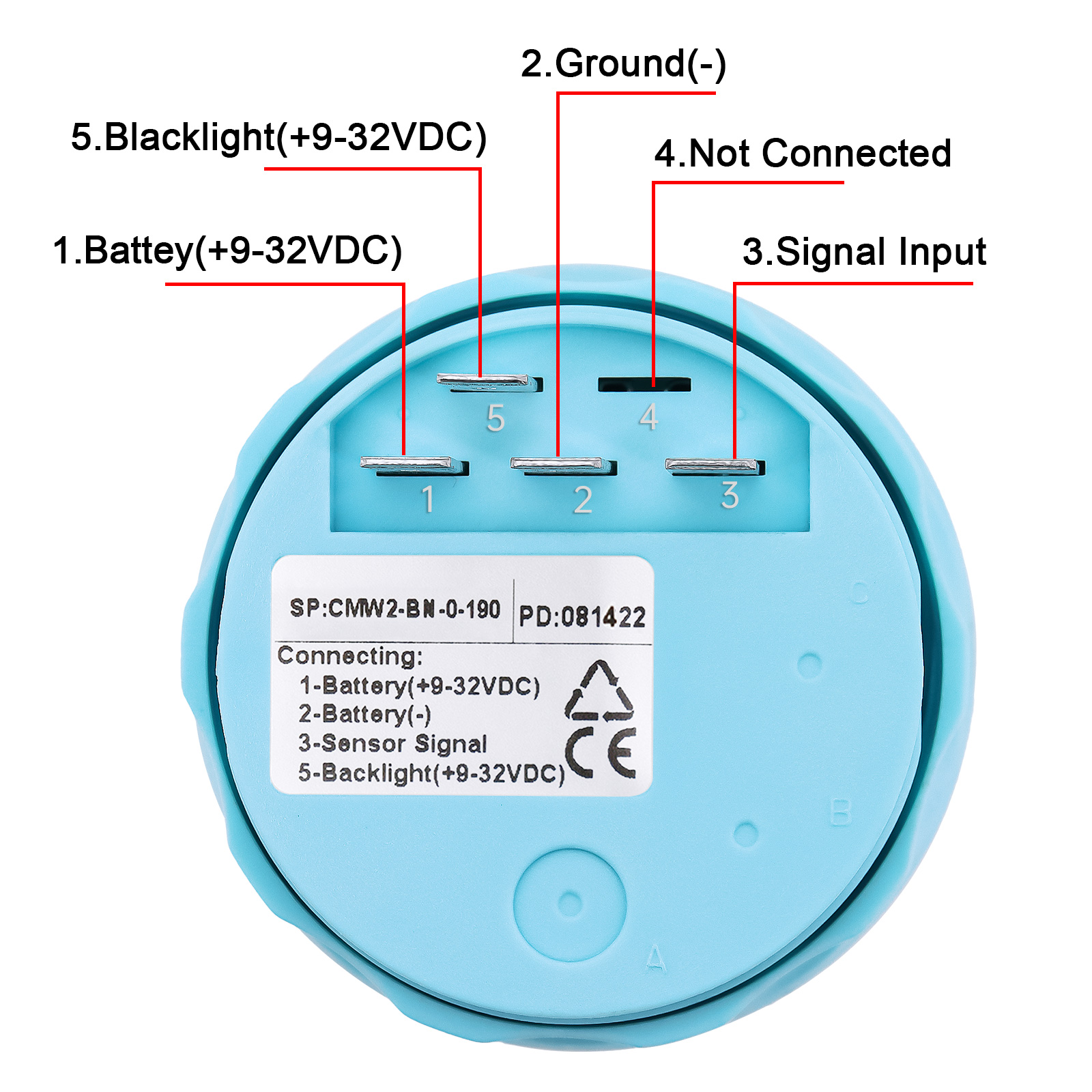 New Boat Car Water Level Gauge With Water Level Sensor 52mm Water Level Meter With Red Backlight 150-600mm 240-33 Ohm Sensor