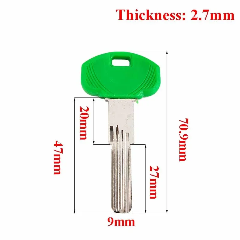 5/10/50/100 Pcs Blank Key Copper Plastic SECUREMME-K22 Green for Door Lock
