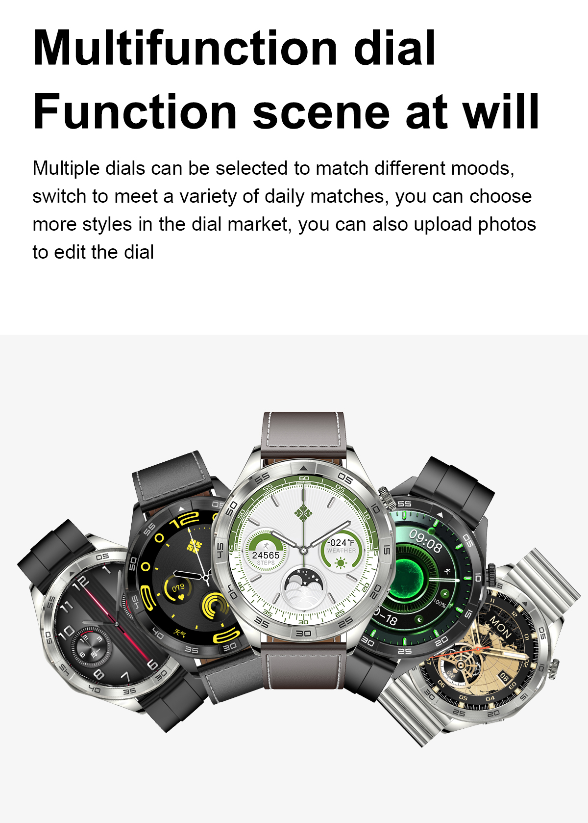 Bluetooth Dual 2024 Chip Calling Style Men's and Women's Smart Watch Bracelet Plays Bluetooth Music Bluetooth Smart Watch smile