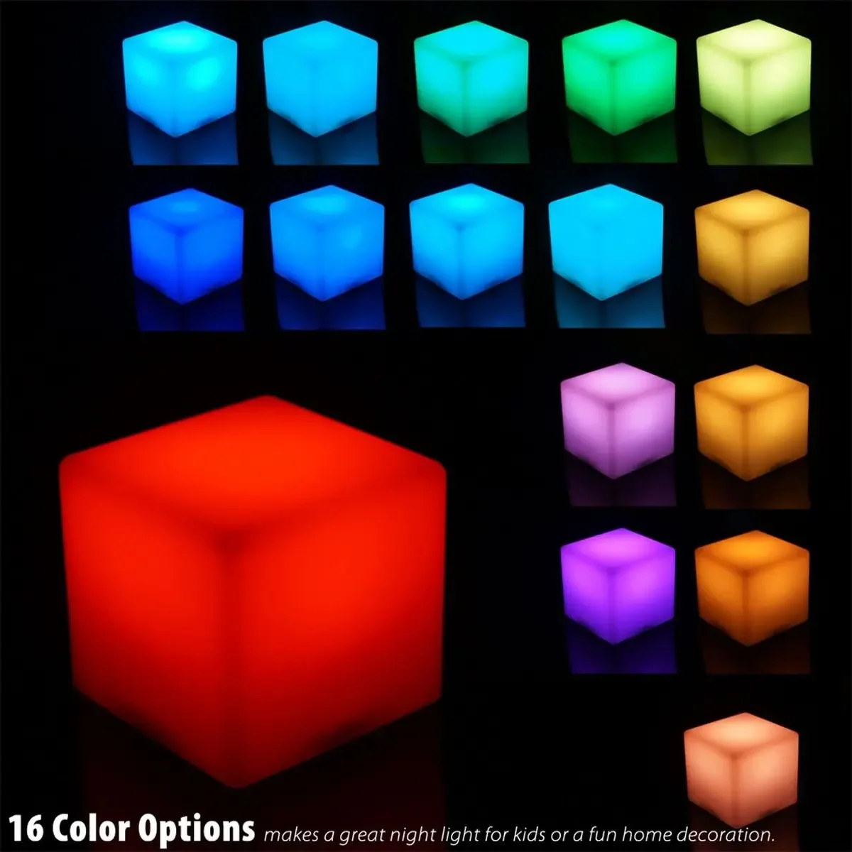 LED Cube 2025 Table Lamp 16 Colors Dimmable Night Light RGB 10/15CM Square Decorative Desk Lamp For new Bedroom Home Party Decor Lighting