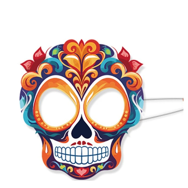 Skull Face new Covering Masks Bone Masquerade Masks Day of The Dead Masks Halloween 2025 Costumes Masks for Mexicans Masquerade