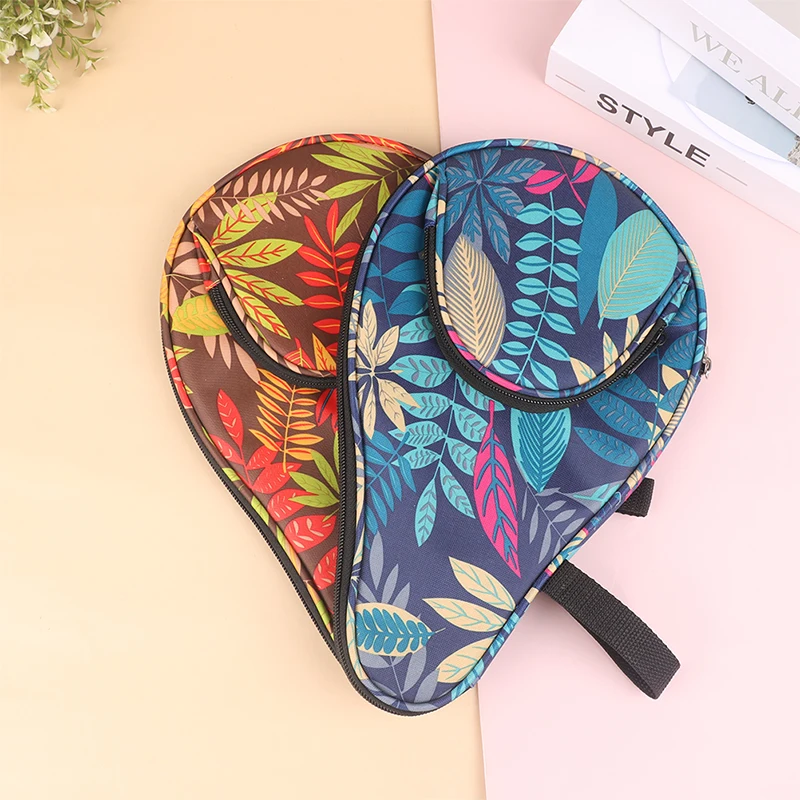 1Pc Table Tennis Racket Bag Wear-Resistant Gourd Racquet Pingpong Paddles Bag Colorful Table Tennis Racket Case Paddle Pouch