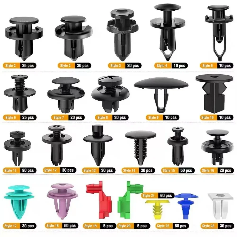 68PCS Auto Fastener Clips Car Body Push Retainer Pin Rivet Bumper Door Trim Panel Retainer Fastener Kit Auto Removal Tool