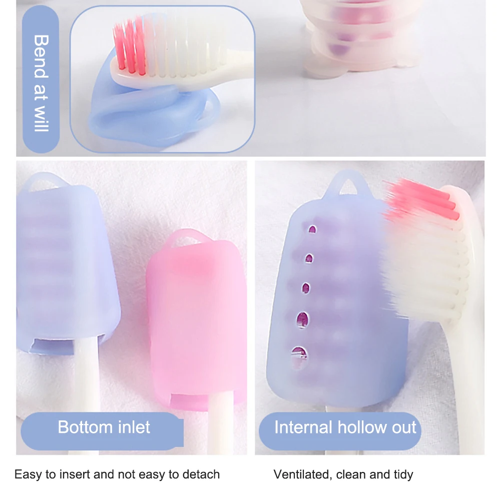 f Toothbrush Covers Portable pcs Caps Case Silicone Electric Head Cover Food Material Bathroom Accessories
