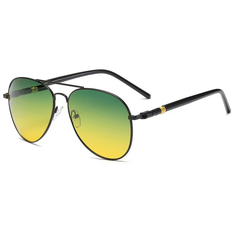 Polarized Sunglasses for Men Photochromic Mirror Night Aviation Metal Frame Black Pilot Retro Sun Glasses Classic Driving Fishing Eyewear 209 CAVALLO 