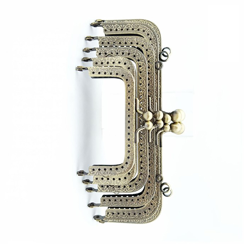 1PCS Square Glossy Silver Basic Metal Purse Frame Kiss Clasp Lock DIY Bag Accessories