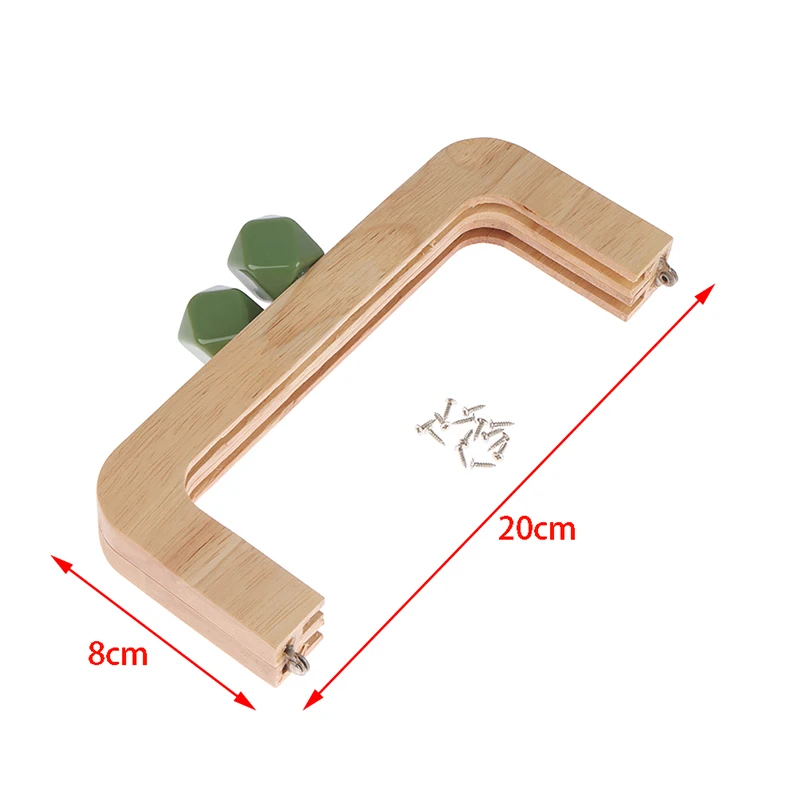 20Cm Nature With Candy new Resin Big Ball 2025 Clasp Solid Wooden Purse Frame Screws Inside Wood Bag Handle Frame Purse Accessories