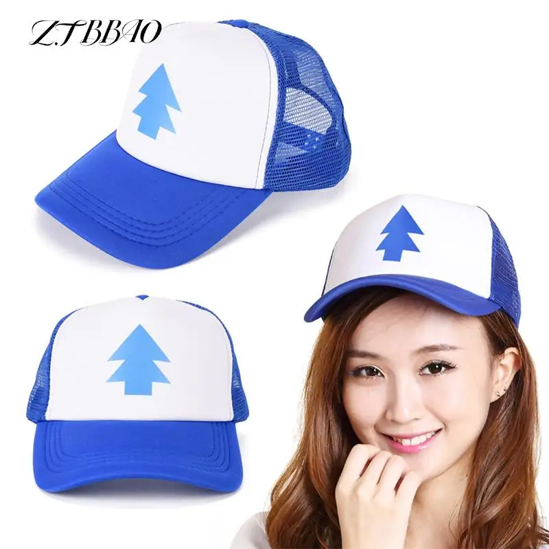 Women Pine 1PCS Men Tree Dipper Gravity Fall Mesh Hat Adjustable Trucker Baseball Cap smile