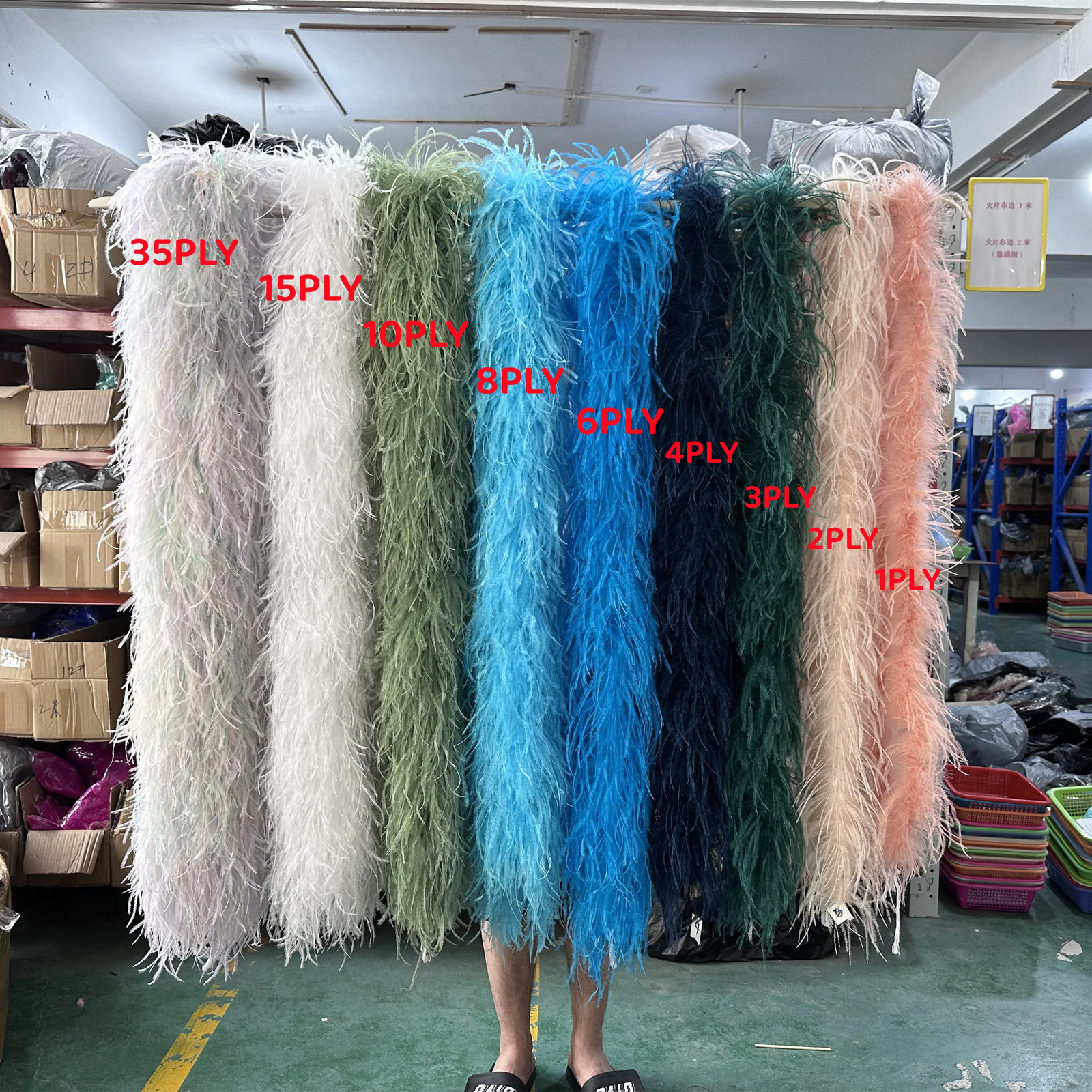 2 3 4 6 PLY high-quality fluffy Oriental feather Boas used for carnival clothing sewing accessories wedding dresses ruffles shawl decorations 241206