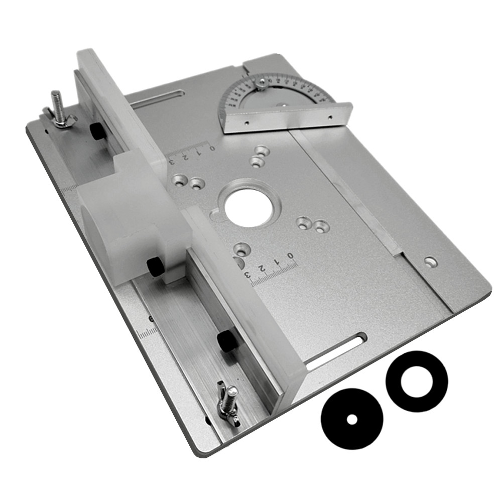 Aluminum Router 2025 Table Insert Plate new W/ Miter Gauge for Woodworking Benches Table Saw Multifunctional Trimmer Engraving hine