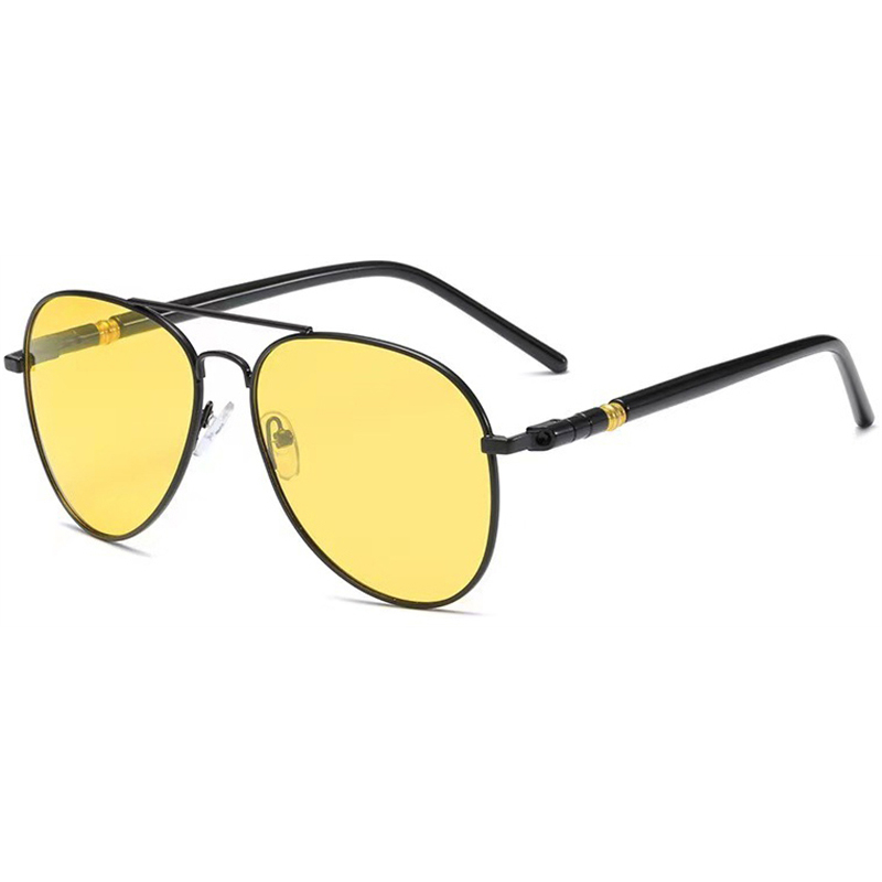 Polarized Sunglasses for Men Photochromic Mirror Night Aviation Metal Frame Black Pilot Retro Sun Glasses Classic Driving Fishing Eyewear 209 CAVALLO 