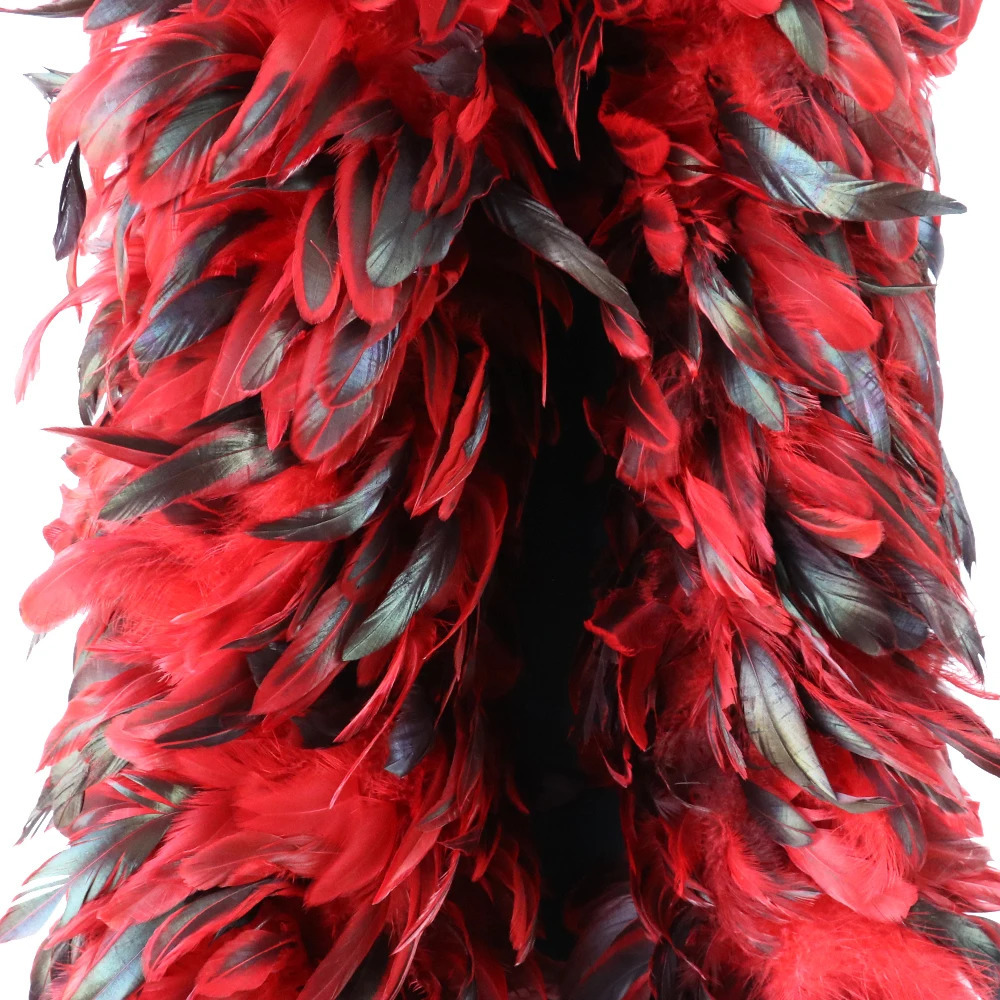 Chicken Boa Feathers Red Dress Decorative Accessories Thick Clothing Carnival Clothing Creative Casual Feathers 241108