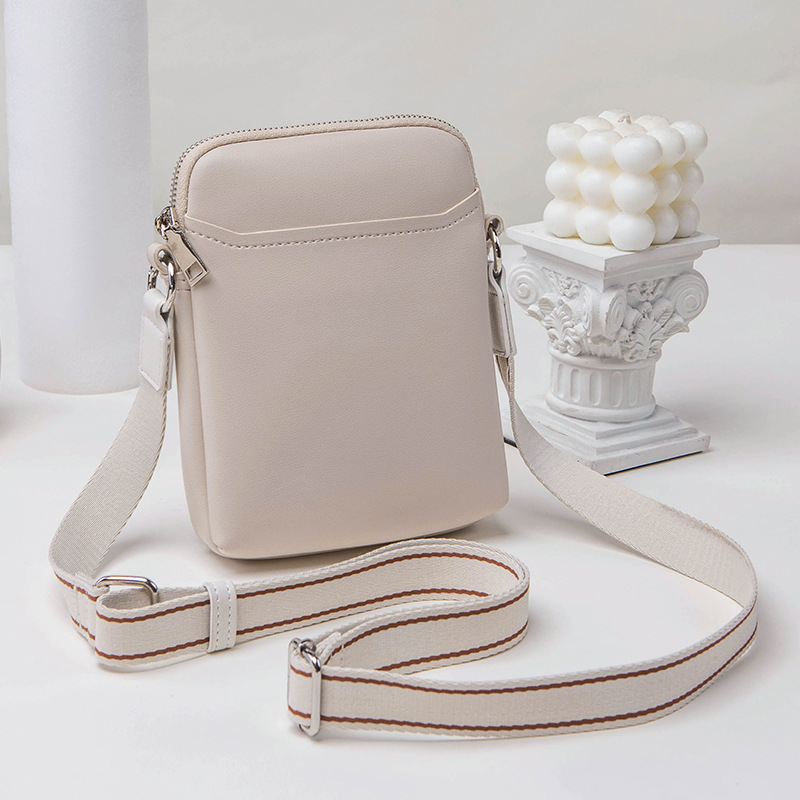 Women's 2024 New Simple Soft Leather Phone Single Cross Shoulder Small Bag