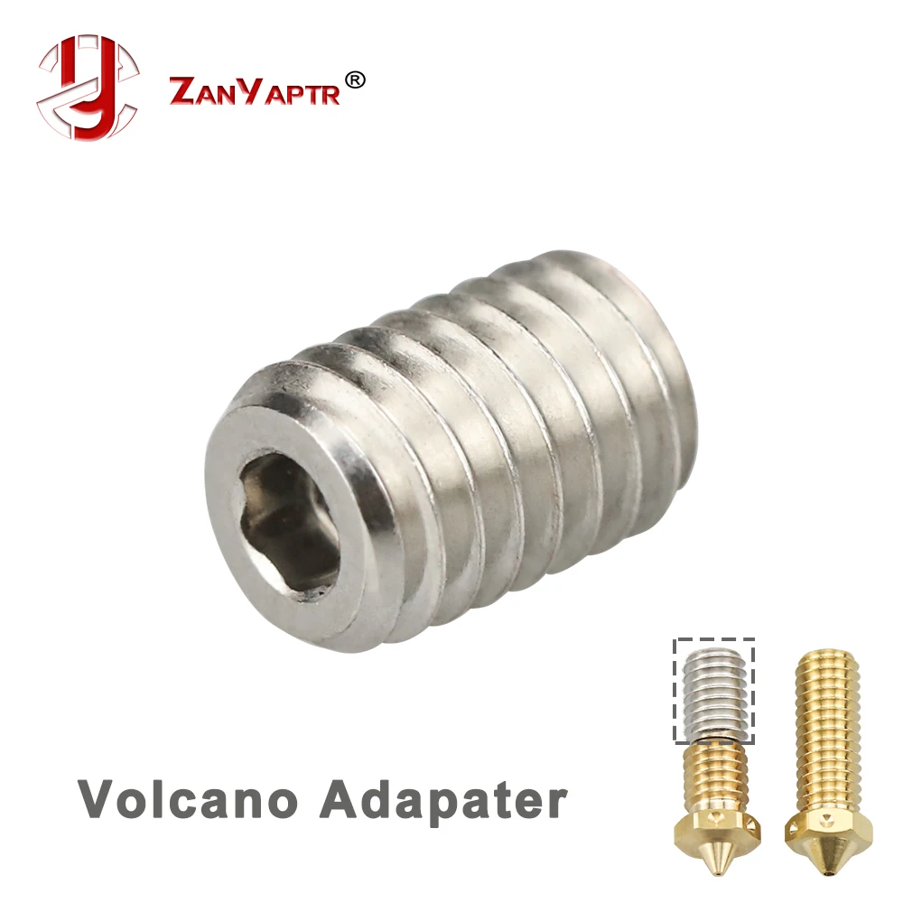 new 2025 V6 Volcano Hotend Adapter High Flow CHT Nozzle Copper Connector For Volcano Heater Block to V6 Nozzles Support High Tempeture