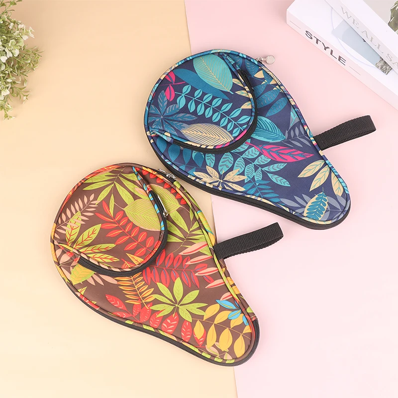 1Pc Table Tennis Racket Bag Wear-Resistant Gourd Racquet Pingpong Paddles Bag Colorful Table Tennis Racket Case Paddle Pouch