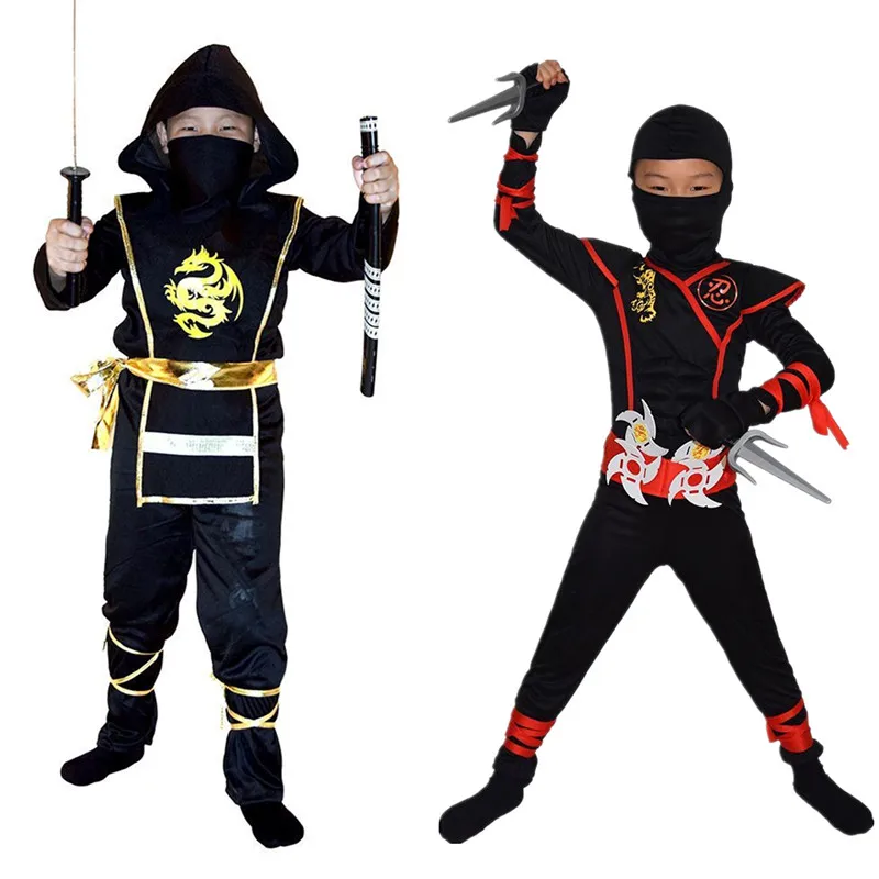 Halloween Ninja Costume Boy Kids Costume Boy Ninja Muscle Costume With ddmysmile Ninja Foam Accessories Best Children Gift Smile
