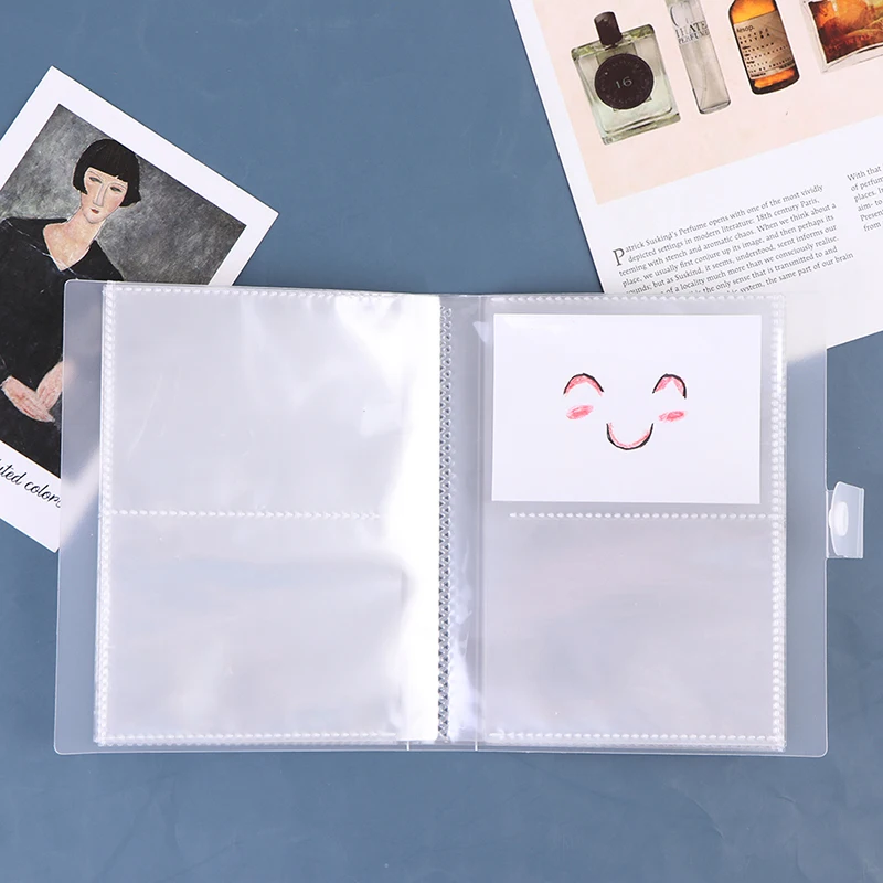 Transparent Nail Water Slider Album Storage Book Nail Sticker Holder Empty Storage Holder Case Nail Art Tools With Button