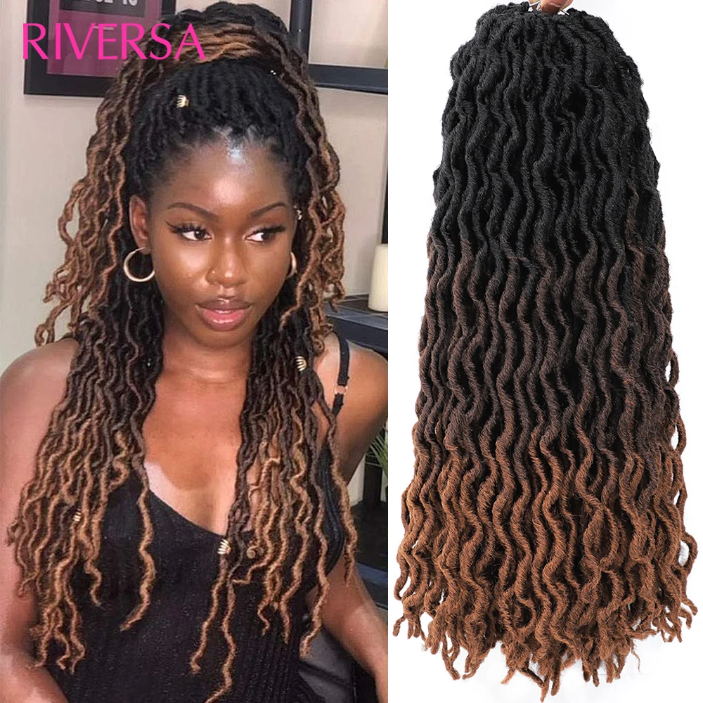 18 inch Faux Locs Crochet Hair Ombre Blonde Gypsy Locs Soft Crochet Dreadlocks Extensions Synthetic Braiding Hair Cheveux Braids