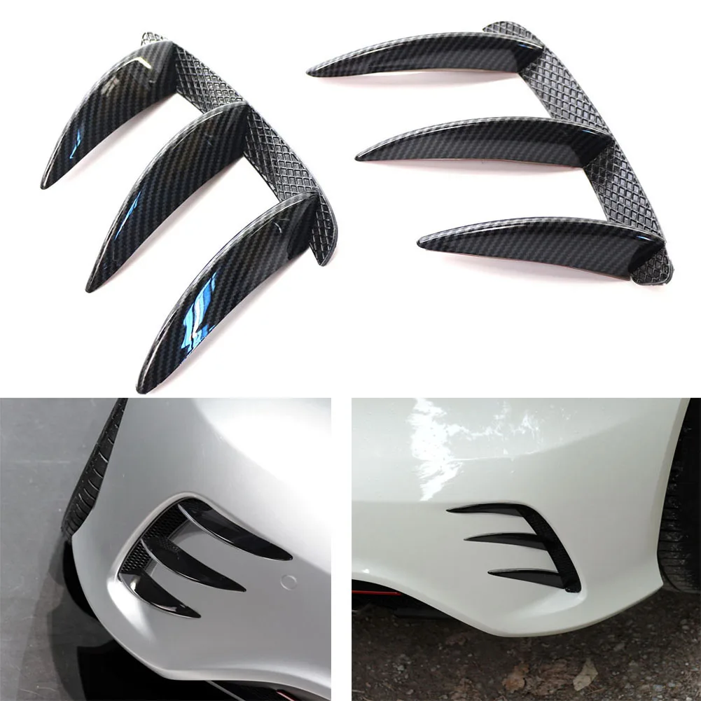 Plastic Car Rear Bumper Side Vent Canards Inserts for Mercedes Benz W176 A200 A250 A260 A45 AMG Left Right Accessories 22*15cm