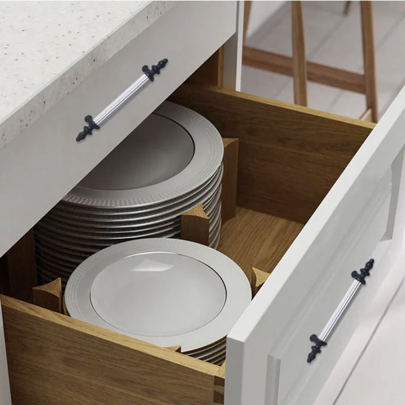 Modern Light European Wardrobe Cabinet 2025 Door Handle Drawer Shoe Cabinet Furniture new Hardware Circular Tube Handle