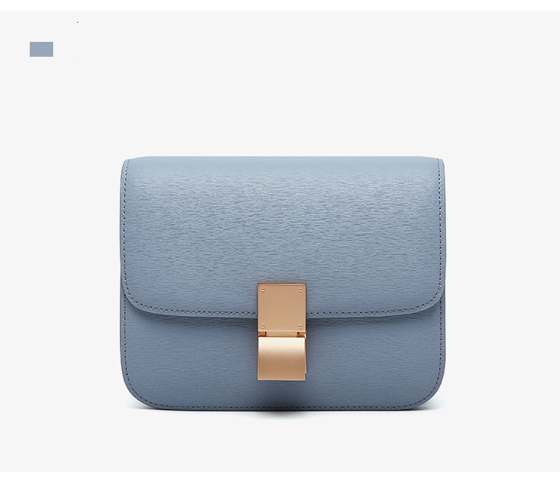 Women Shoulder Female Split Leather Ins Vintage Messenger Lady Small Square Palm Texture Printing Box Flap Underarm Bag Patent Leather BagVoyage