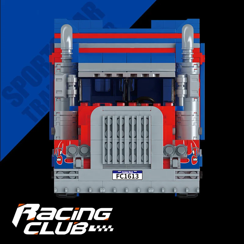 1374PCS Technical City Trailer Transport Truck Sportcar Building Blocks Racing Car Bricks Model Vehicle Toy Kids Adult For Gifts