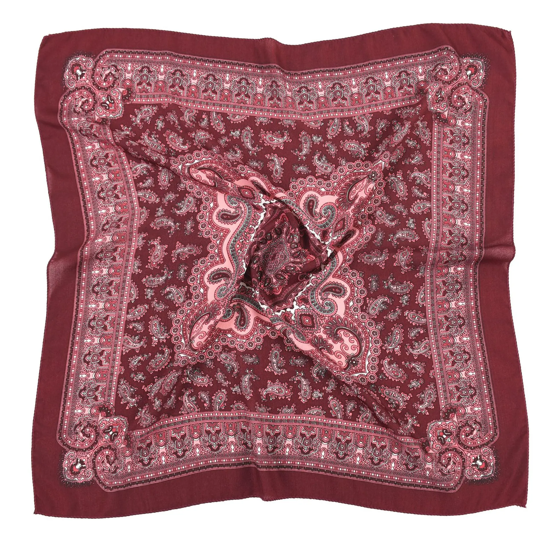 70*70cm Breathable Thin Russian Style Square Scarf Retro Floral Print Bandana Shawl Babushka Hair Head Wraps Headband Scarves