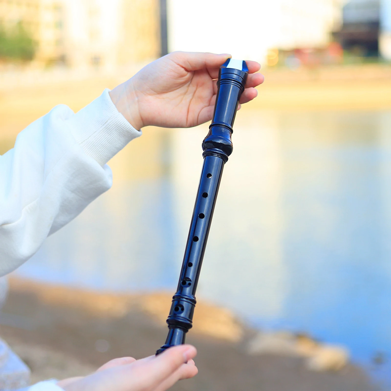 8 8-Hole ABS Professional Hole Soprano Recorder Key from G Long Flute smile