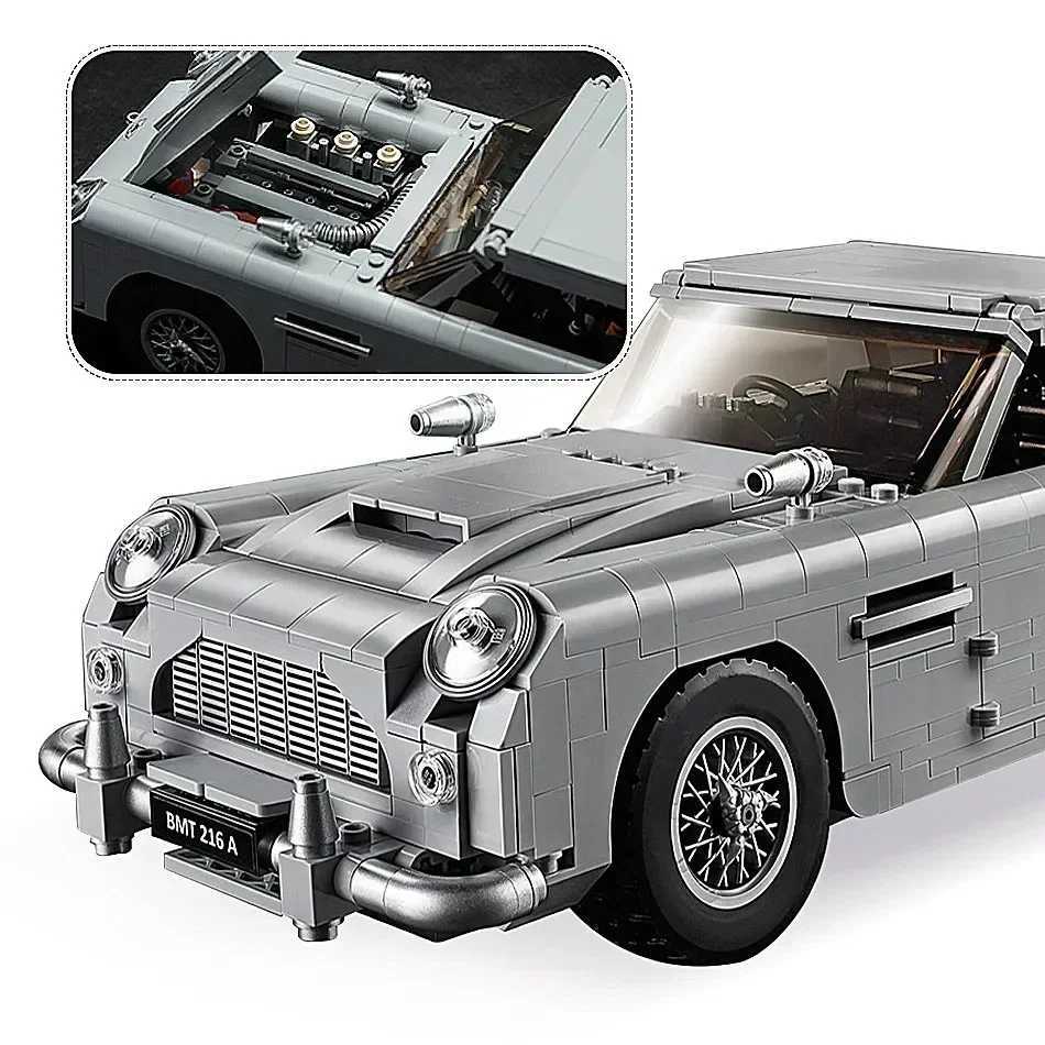 Building block In Stock 007 Bond Tech Car Series 1295PCS 10262 Building Blocks Marti DB Children Model Gifts Toys Astones Classic Car C251108