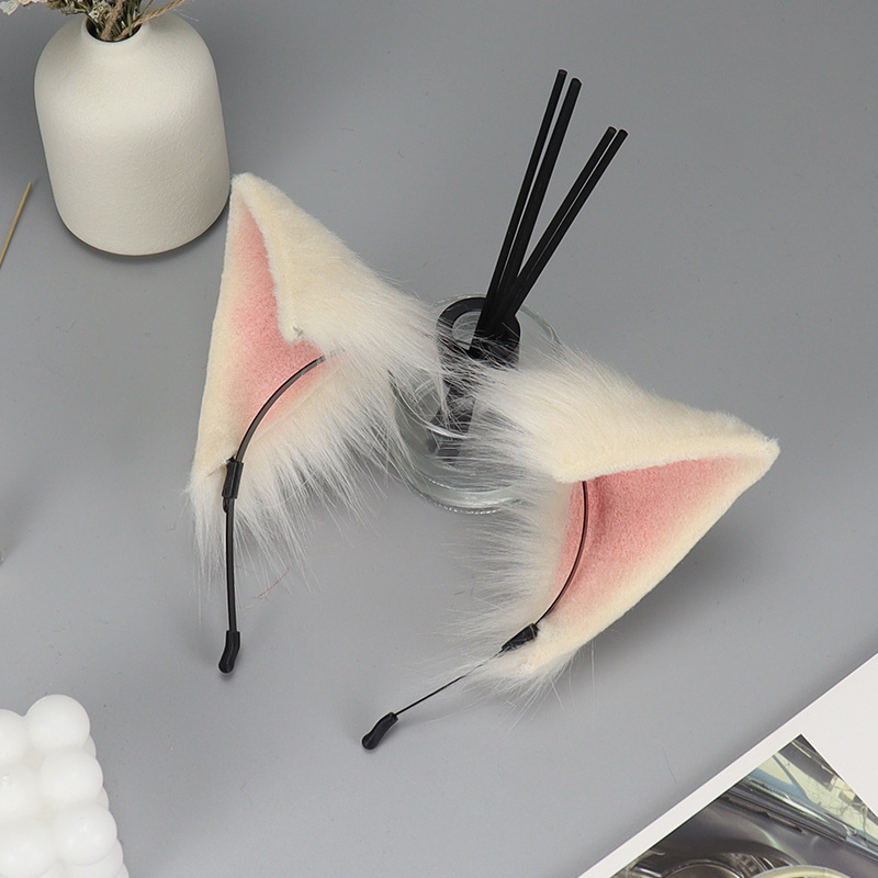 ddmysmile Ear Lolita Cute Animal Hairpin Women Fox Wolf Japan Anime Expo Cosplay Plush Ears Girl Gift Smile
