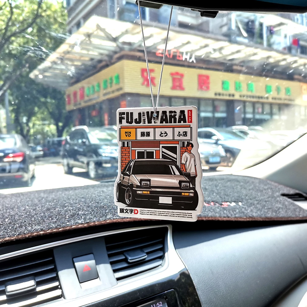JDM Racing Car Auto Tuning Parts Air Freshener Girl Rear View Mirrow Pendent Turbo Brake Disc Wheel Rim Fake Taxi Initial D