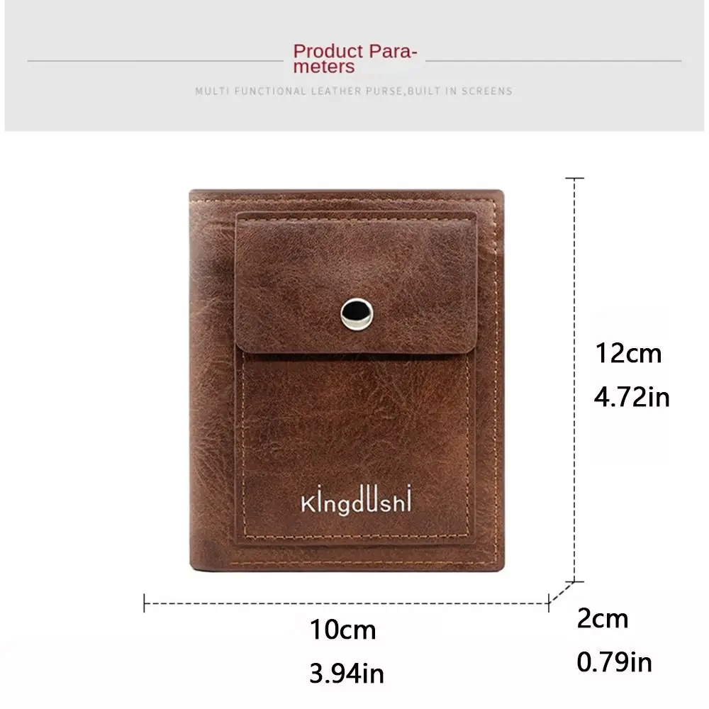 Classic Men Wallet Leather Black Soft Purse Coin Pocket Credit Card Holder smile