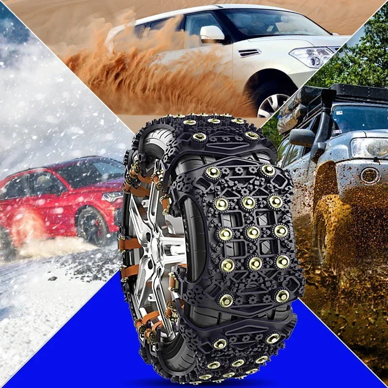 1Pcs Car Tire Wheel Chain Plastic Chain Car Truck SUV Winter Off Road Accessories 4x4 Snow Chains General-purpose Car Vehicle