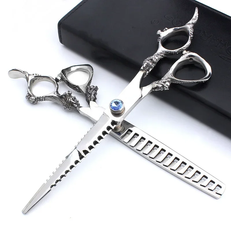 7Inch Professional Hairdressing Scissors Barbershop Hair Cutting Shears Barber Thinning Japan Hair Scissors S2563
