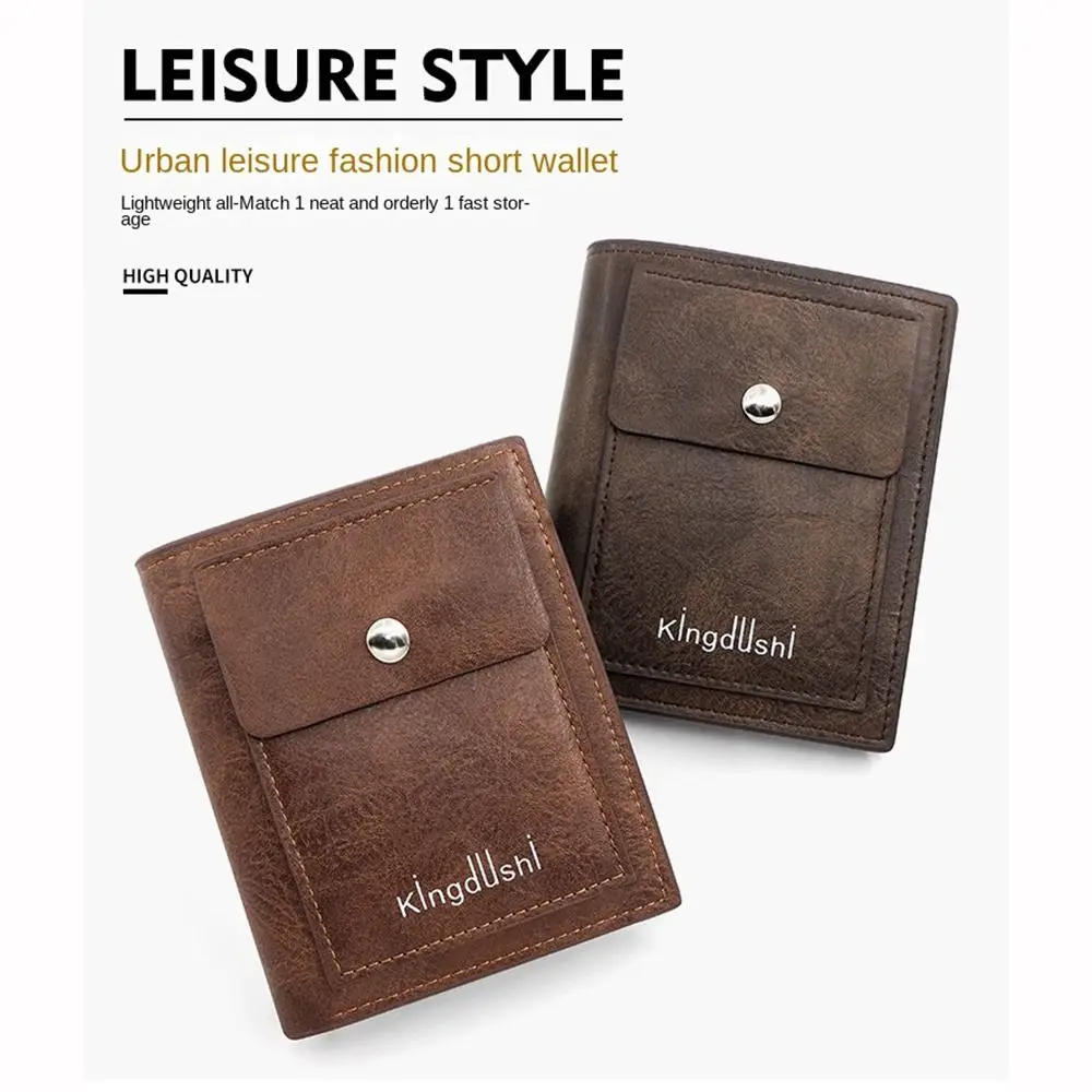 Classic Men Wallet Leather Black Soft Purse Coin Pocket Credit Card Holder smile