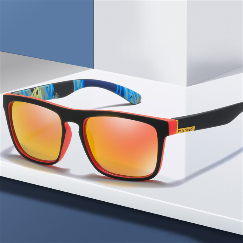 Square Polarized Sunglasses Men Oversized Fashion Vintage Women Retro Driving Fishing Luxury Brand Designer Sun Glasses Mirror UV400 Eyewear CAVALLO B