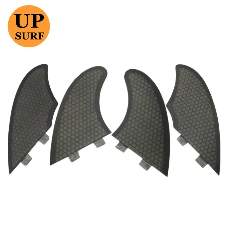 fins Surf Double Tabs quad Twin Fins and GX 4 fins set quilhas Double Tabs Fiberglass Honeycomb quad Double Tabs fin 4 smile