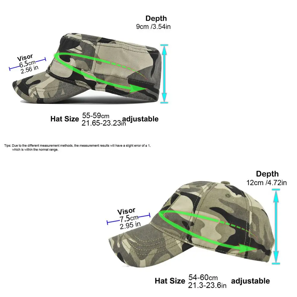 Hat ddmysmile Sports Dad Hat Hunting Hat Embroidered Baseball Cap Brazil Flag Army Camouflage Smile
