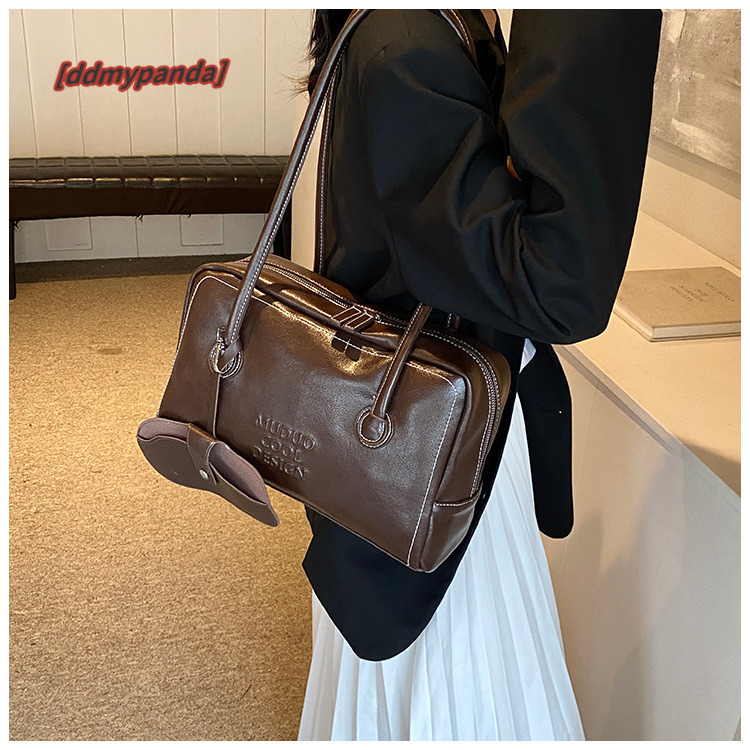 Bowling women's fashionable, niche, charming armpit bag, large capacity, minimalist, high-end baguette bag #33 ddmypanda