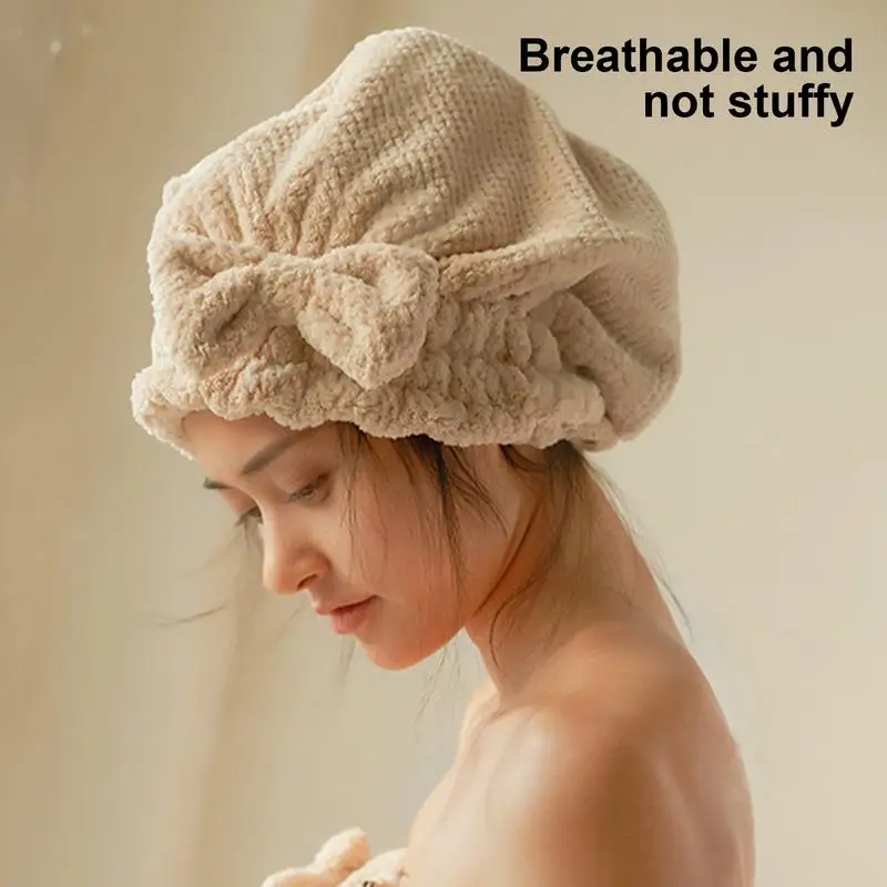Snel Zacht Haar Handdoek Drogen Haar Handdoek Wrap Met Strik-Knoop Haar Accessoires Handdoek Hoed Voor Krullend Haar Vrouwen Anti Kroezen Voor Vrouwen