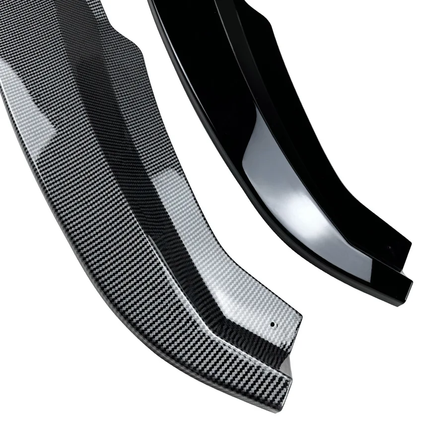 3pcs Car Front Bumper Lip Splitter Diffuser For Skoda Superb B8 2016-2018 Spoiler Body Kit Tuning Accessories Gloss Black ABS