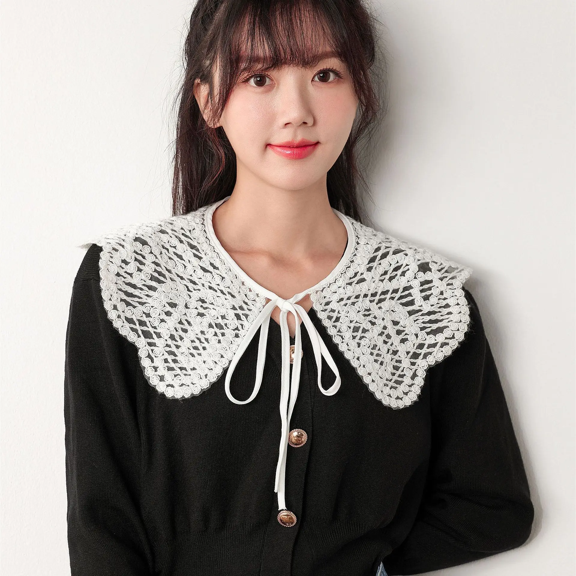 Scarf Collar New Fake Shawl Women's ddmysmile Shirt False Collar Vest Decorative Girls Shirt Detachable Collar Scarf Short Shawl Fuax Cols Smile