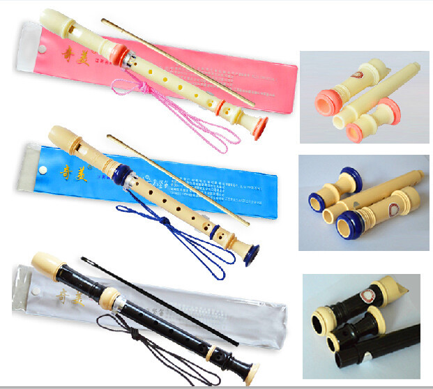 Hot Selling German 8 Holes Soprano Plastic Recorder C Key Clarinet 3 Color to Choose Flute for beginner Student Gift