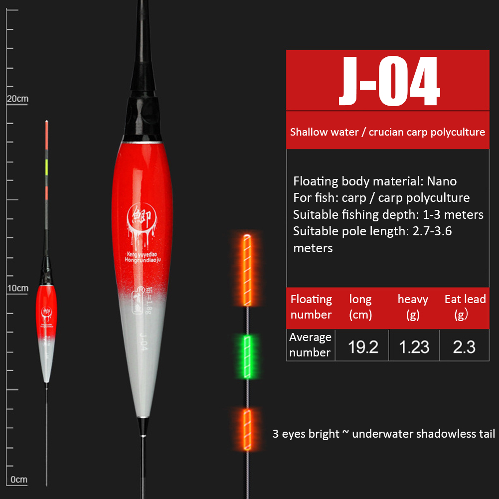 Nano Smart Fishing Float LED Luminous Fishing Bobblers Highly Sensitive Fish Bite Remind Glowing Electric Night Fishing Float
