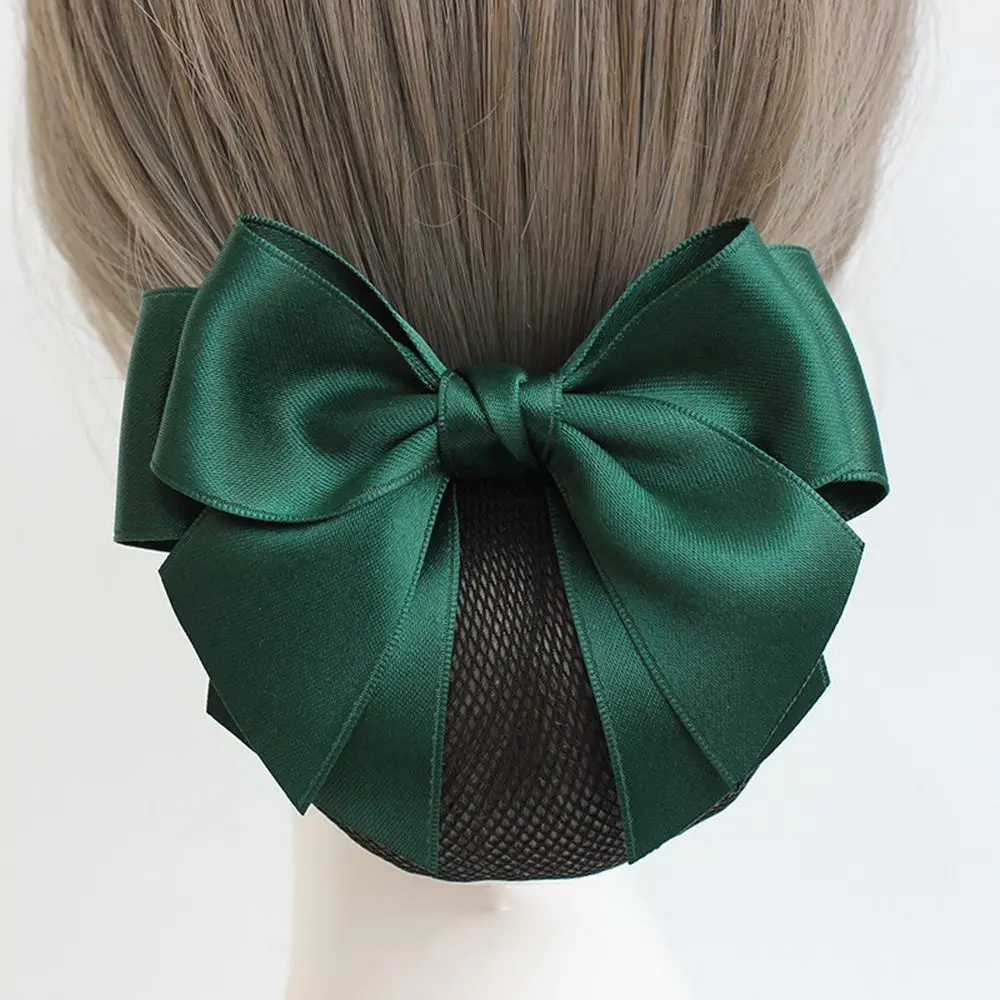 Vintage Sweet new Female Headwear Nurse Hotel Ponytail Clip Korean Bun Snood Hairgrips Cover 2025 Net Women Spring Clip