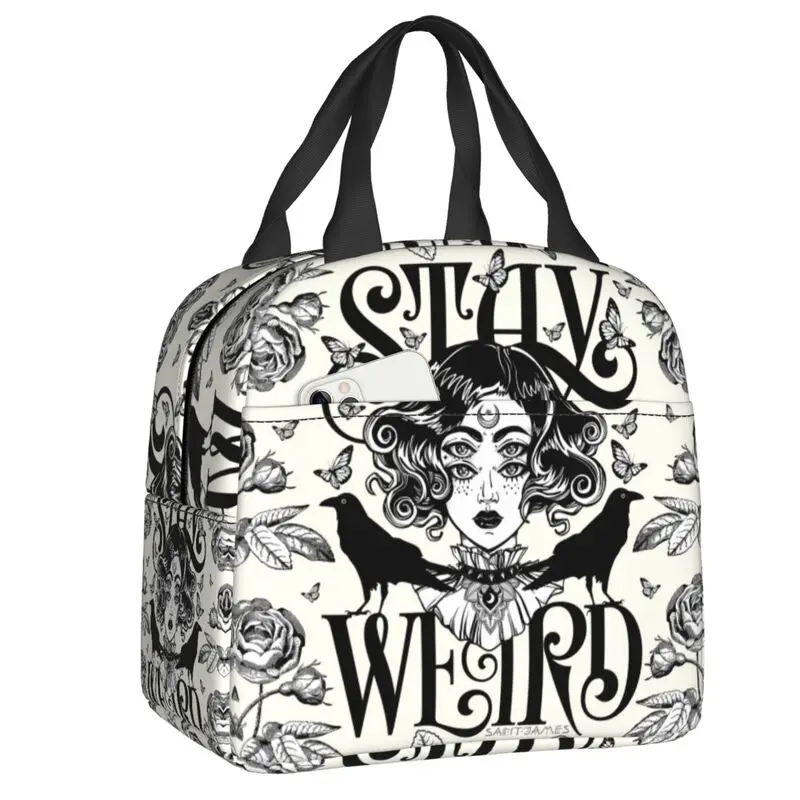 Witchy On Pastel Purple Insulated Lunch Bag for Outdoor Picnic Witch Cooler Thermal Bento Box Women Kids Food Container Tote Bag