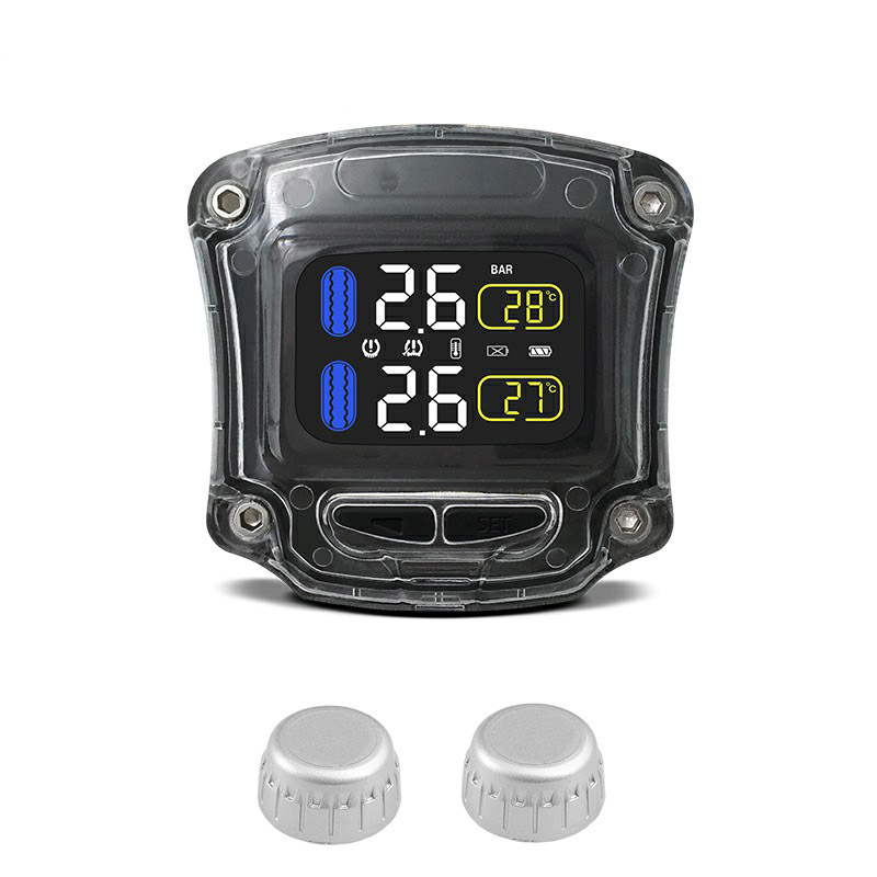 MOTO TPMS Motorcycle Motorbike LCD new Screen Display Tire Pressure Monitoring 2025 System Support Real-Time And Temperature