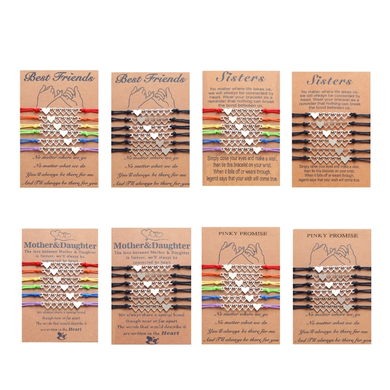 6 Pieces new Set Matching Woven Bracelets for Good Friend Couple Family Women Mens Teen Girls 2025 Friendship Jewelry Gifts Dropship