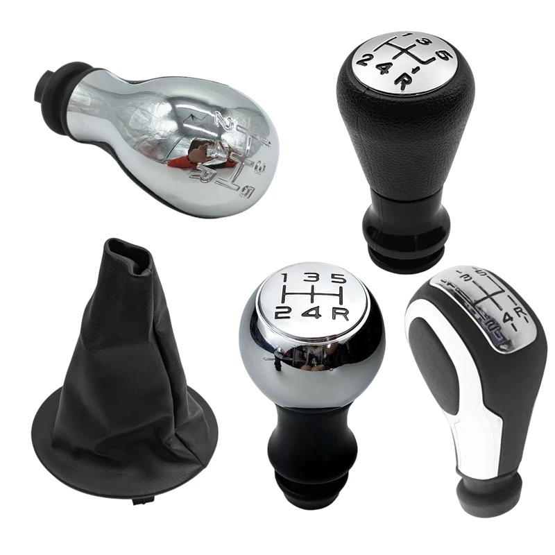 Shift Gear 5/6 Speed Knob Gaiter ddmysmile Boot Cover Case For Citroen Berlingo III 3 / Peugeot Parer 2008-2018 Lever Handle Stick Pen Smile /
